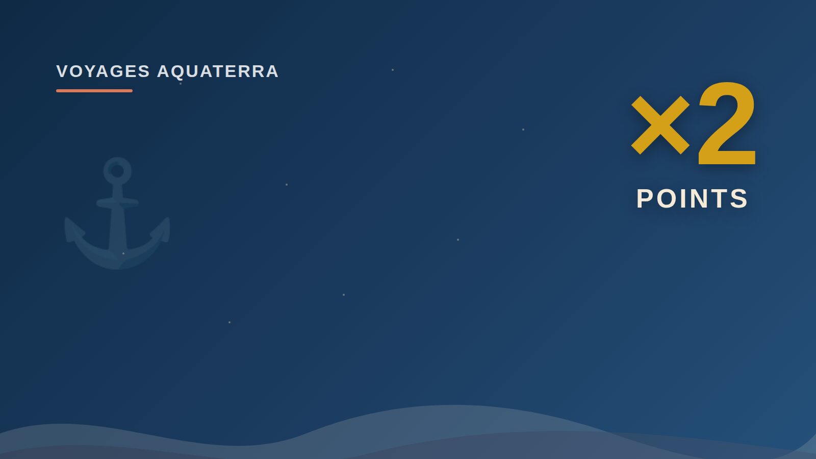 Clean header image — Double Crown & Anchor Points promotion, Royal Caribbean, Voyages AquaTerra