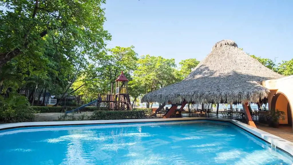 A teal pool at Barcelo Montelimar Nicaragua with Voyages Aqua Terra A teal pool at Barcelo Montelimar Nicaragua with Voyages Aqua Terra