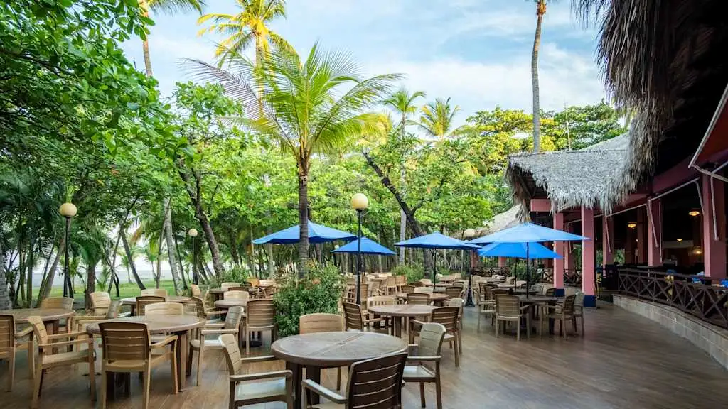 An outdoor dinning room at Barcelo Montelimar Nicaragua with Voyages Aqua Terra An outdoor dinning room at Barcelo Montelimar Nicaragua with Voyages Aqua Terra