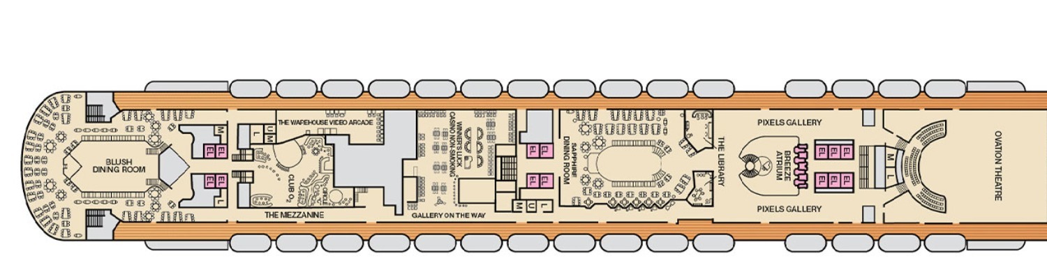 Carnival Breeze deck 4 Mezzanine