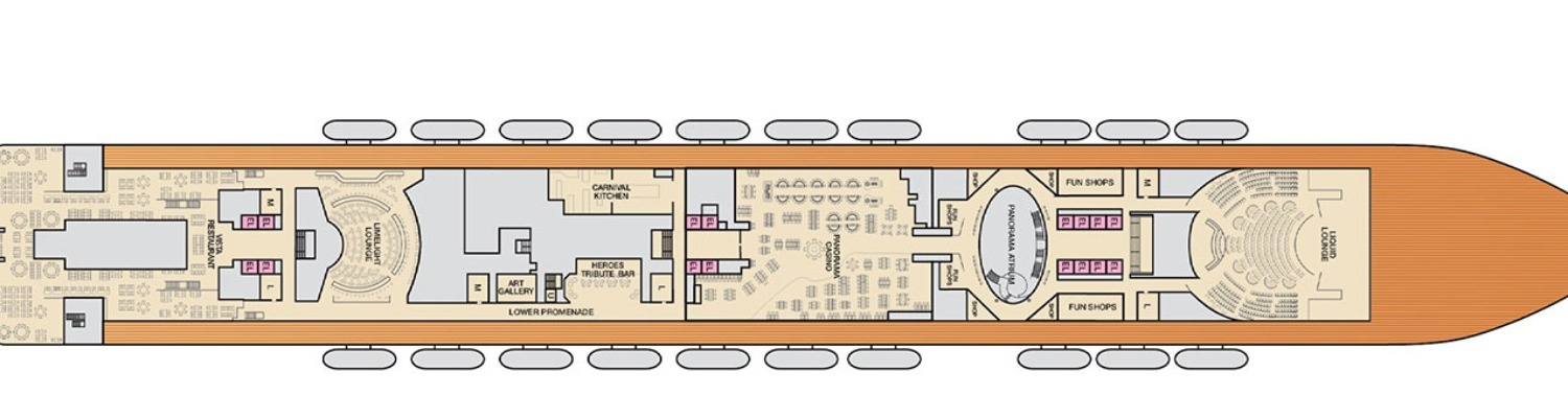 Carnival Panorama deck 4 Mezzanine