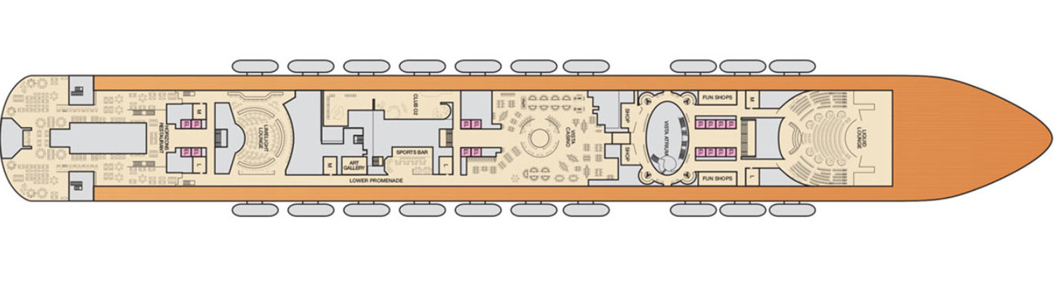 Carnival Vista deck 4 Mezzanine