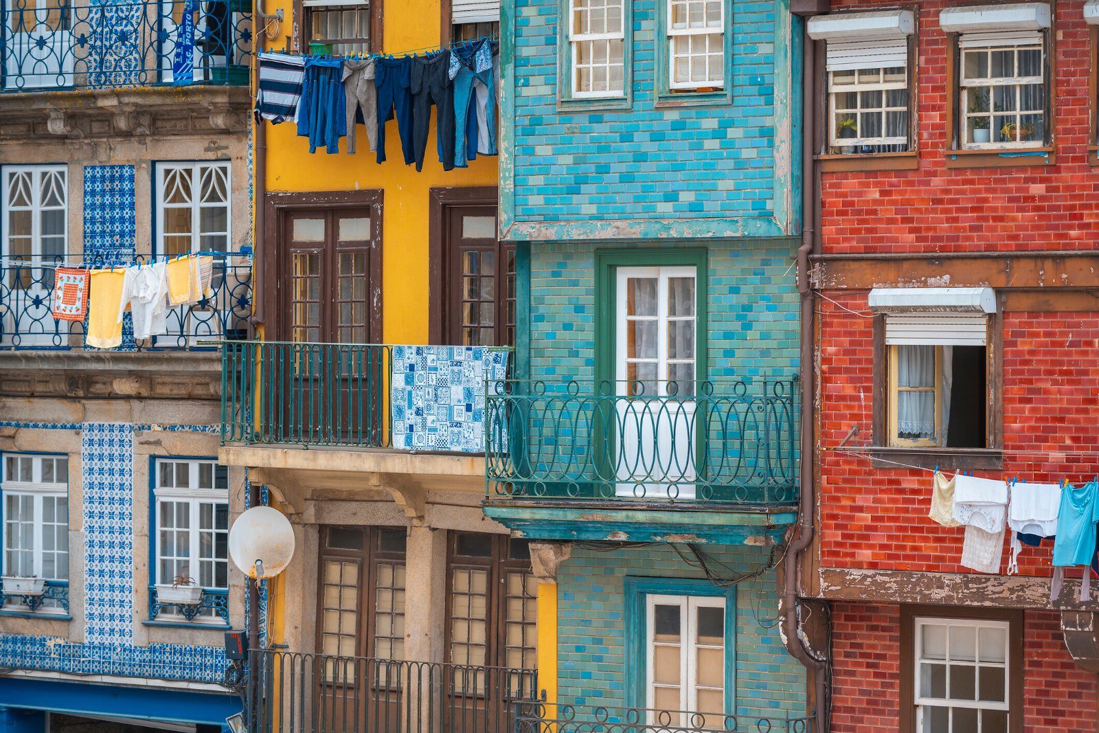 Façades recouvertes d