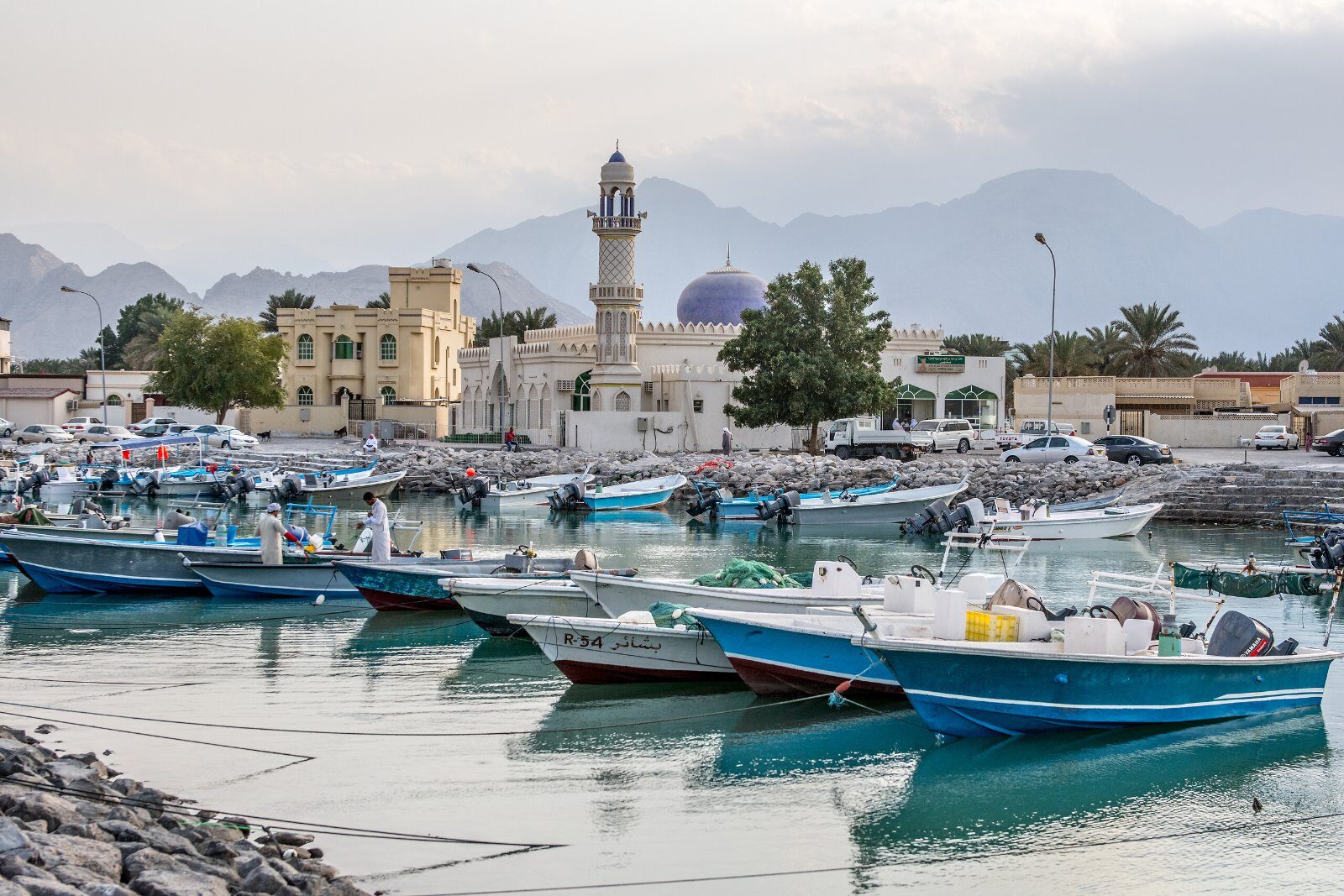 Bateaux de pêche dans un port d