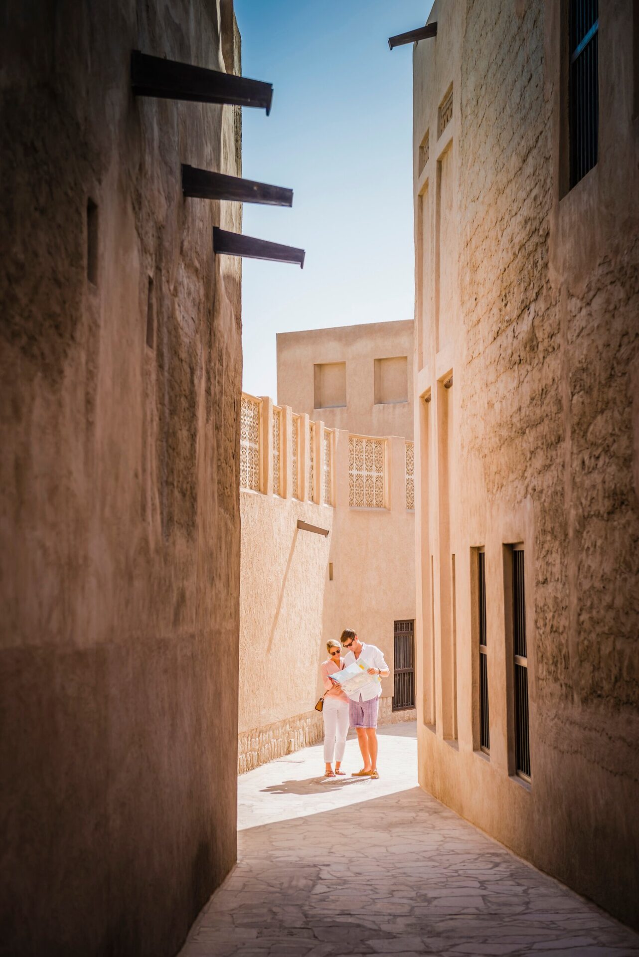 Tours à vent du vieux quartier de Dubaï