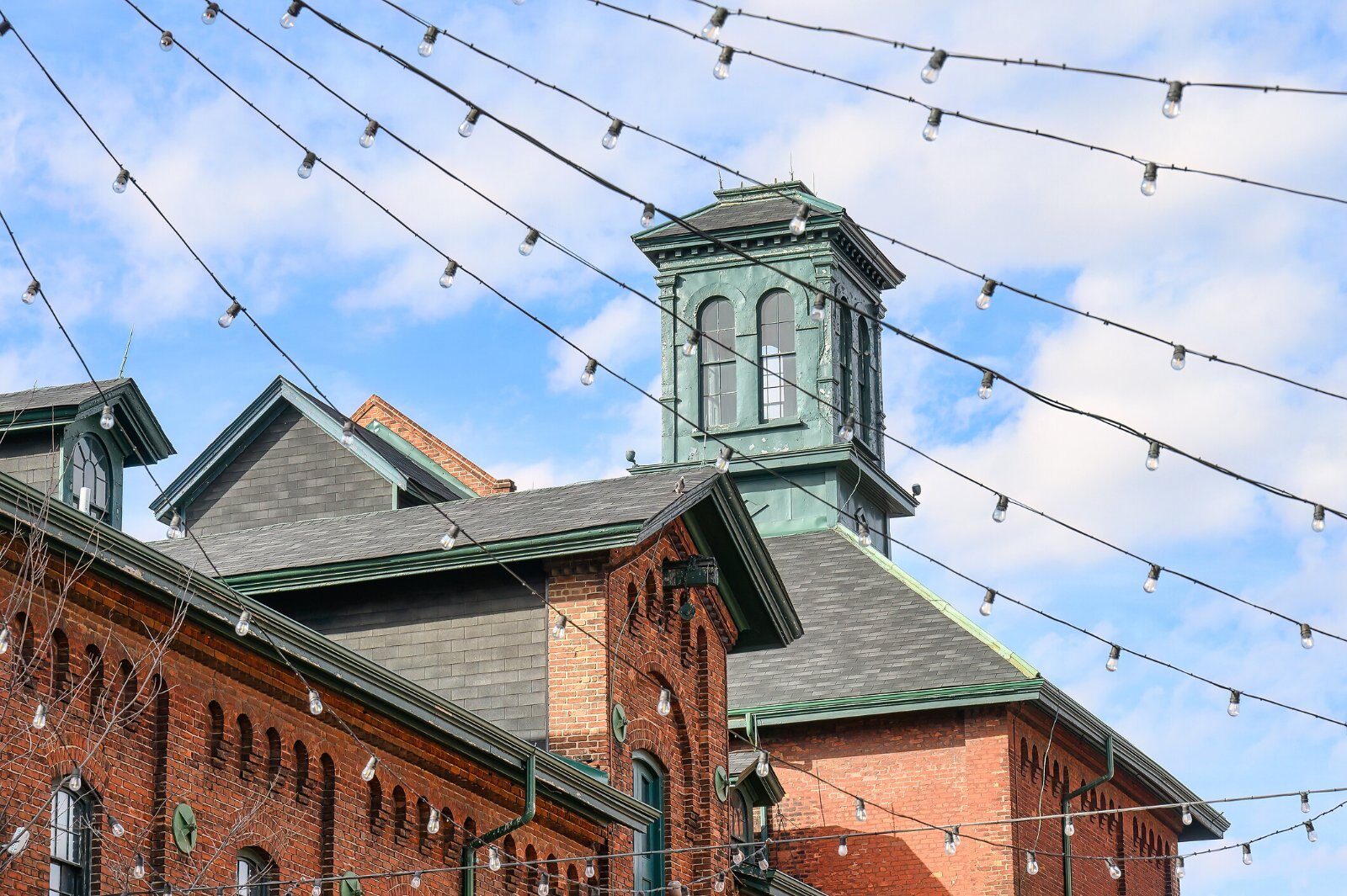 Bâtiments de brique du quartier de la Distillerie, à Toronto