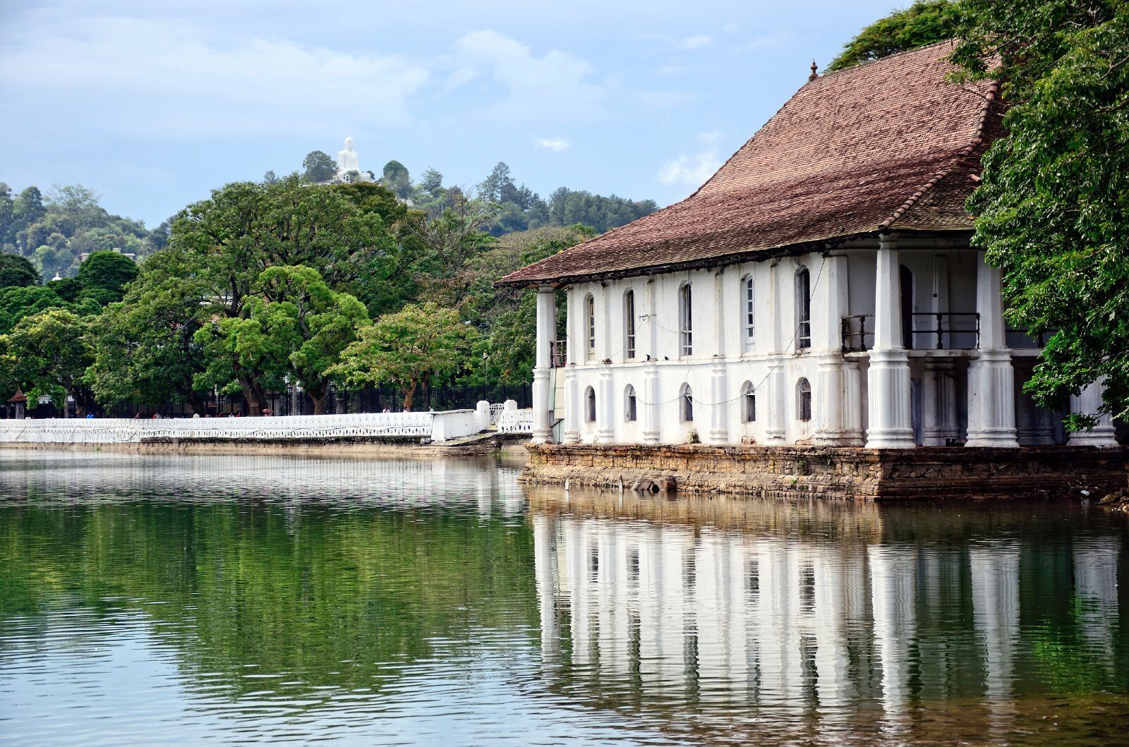 Maison coloniale et son bassin au Sri Lanka
