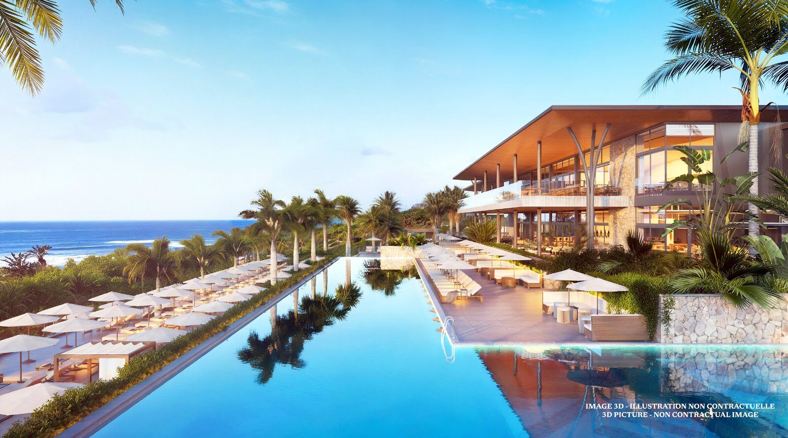 Pool facing the Indian Ocean at Club Med South Africa
