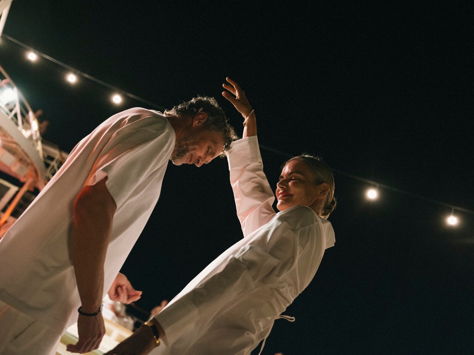 An evening of dancing on the deck of the Club Med 2