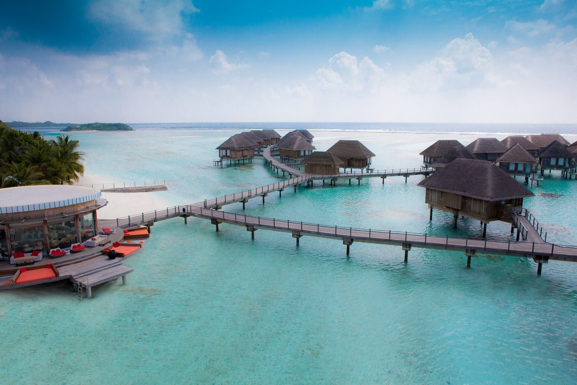 Club Med Kani aux Maldives Vue aérienne Suite Pilotis