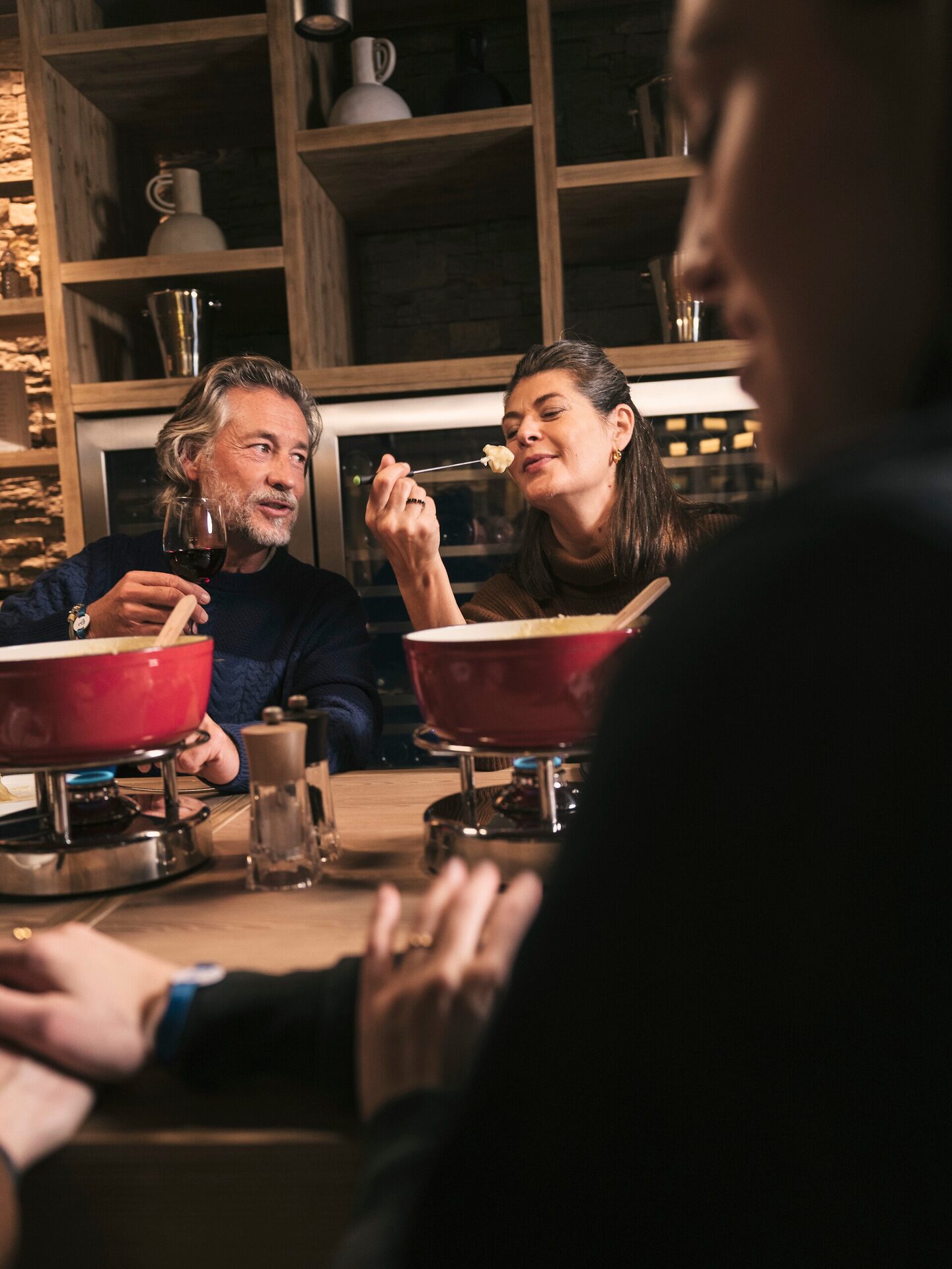 Cheese fondue dinner at Club Med La Plagne 2100