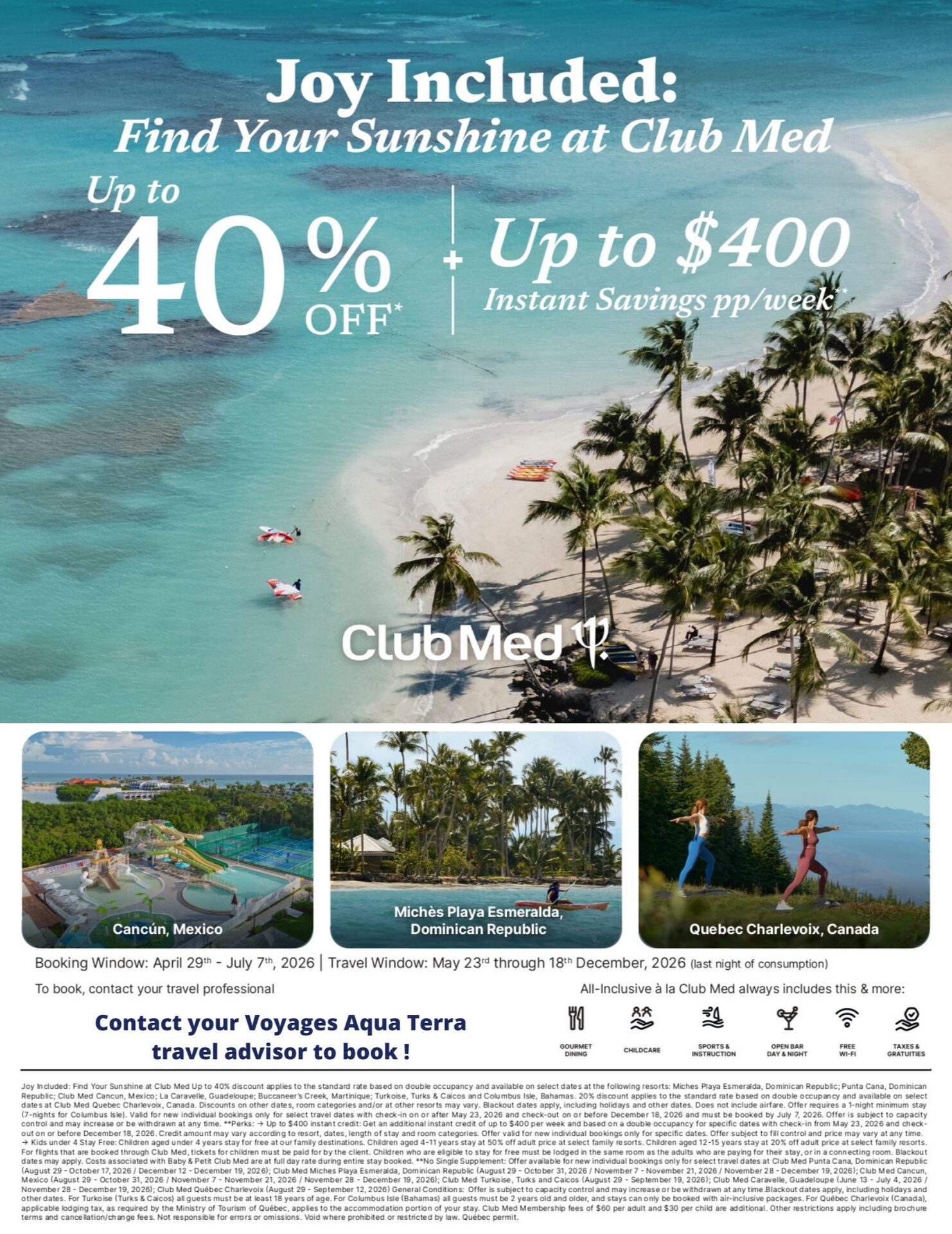 Club Med promotions Joy included with Aquaterra Travels Club Med promotions Joy included with Aquaterra Travels