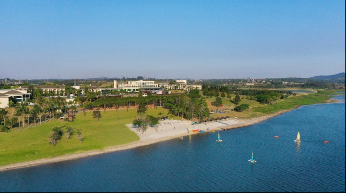 Club Med Lake Paradise from above, between gardens and the lake Club Med Lake Paradise from above, between gardens and the lake