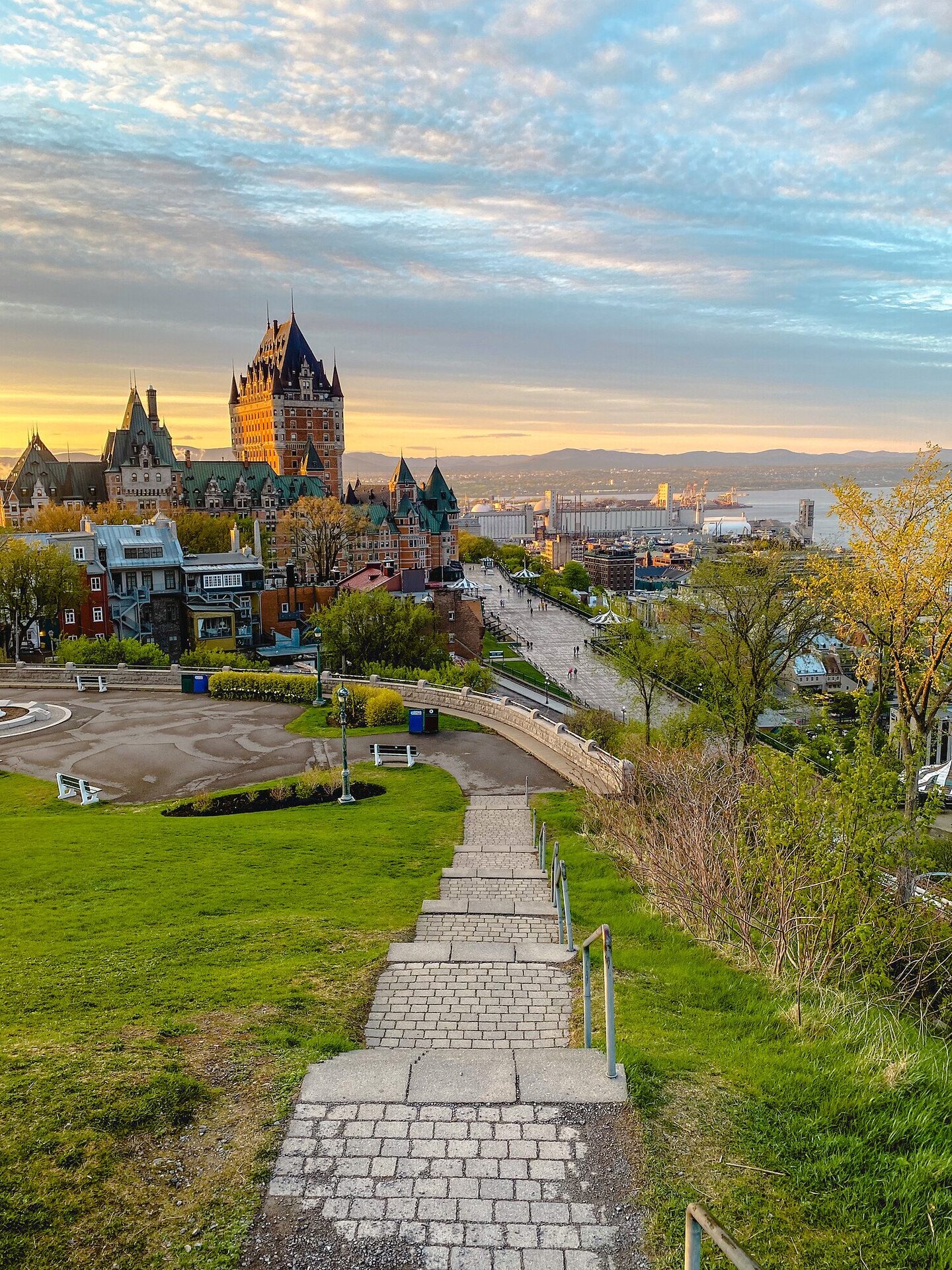 Château Frontenac overlooking Old Quebec