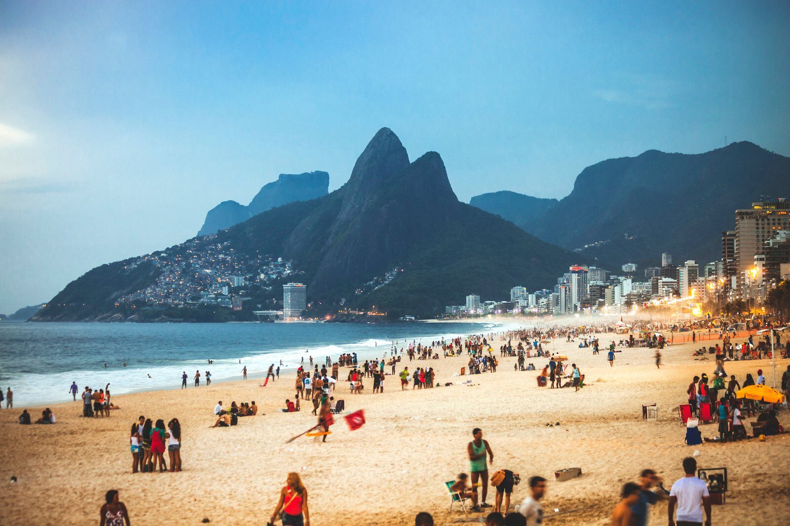Ipanema beach and the Two Brothers, Rio