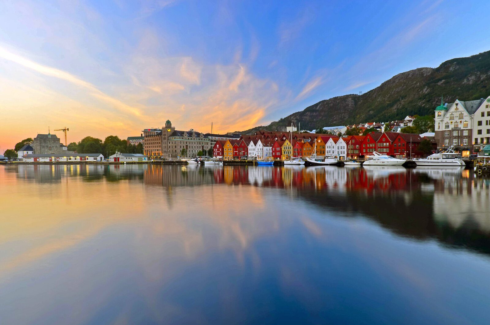 Colourful houses of the Bryggen wharf, Bergen