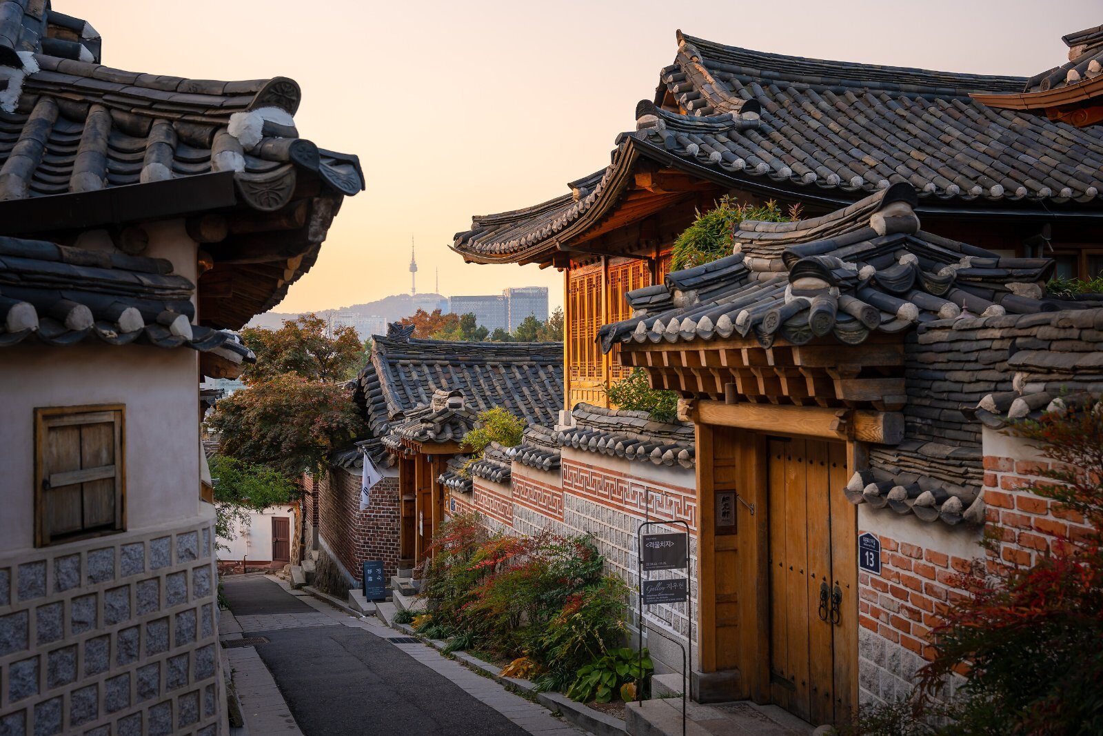 Lane in a village of traditional Korean houses