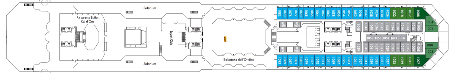 Costa Cruises Costa Favolosa Pont 10