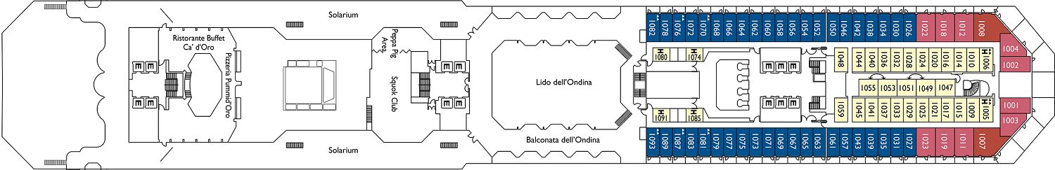 Costa Cruises Costa Favolosa Pont 10