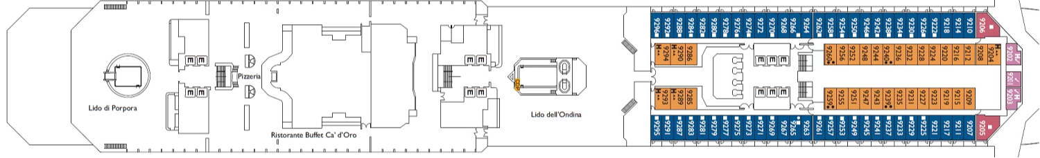 Costa Cruises Costa Favolosa Pont 9