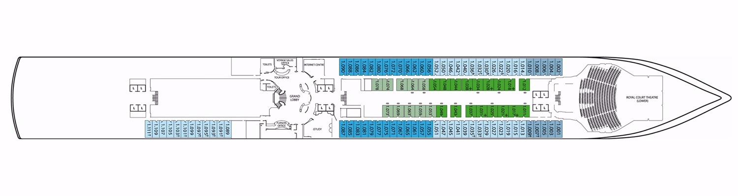 Queen Elizabeth deck 1