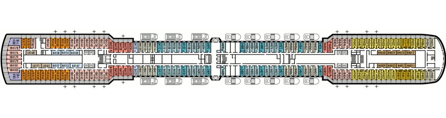 ms Oosterdam deck 4 Upper Promenade