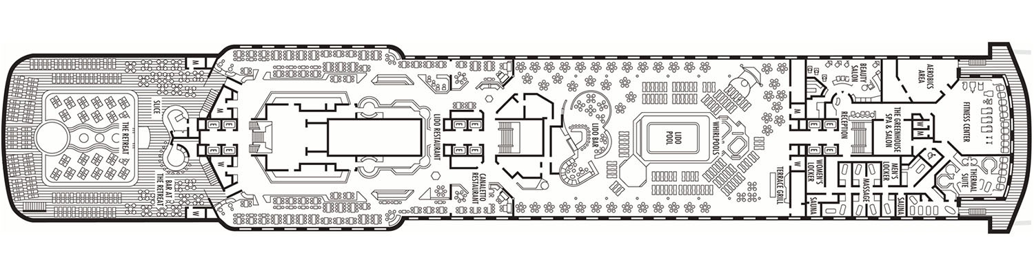 ms Rotterdam deck 8 Lido