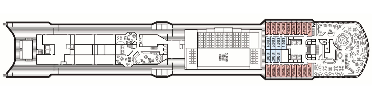 ms Zuiderdam deck 10 Observation