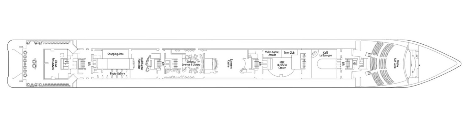 Cruise MSC Virtuosa deck 6 Beethoven