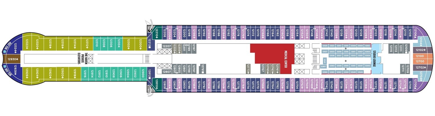 Cruise NCL Norwegian Prima deck 12