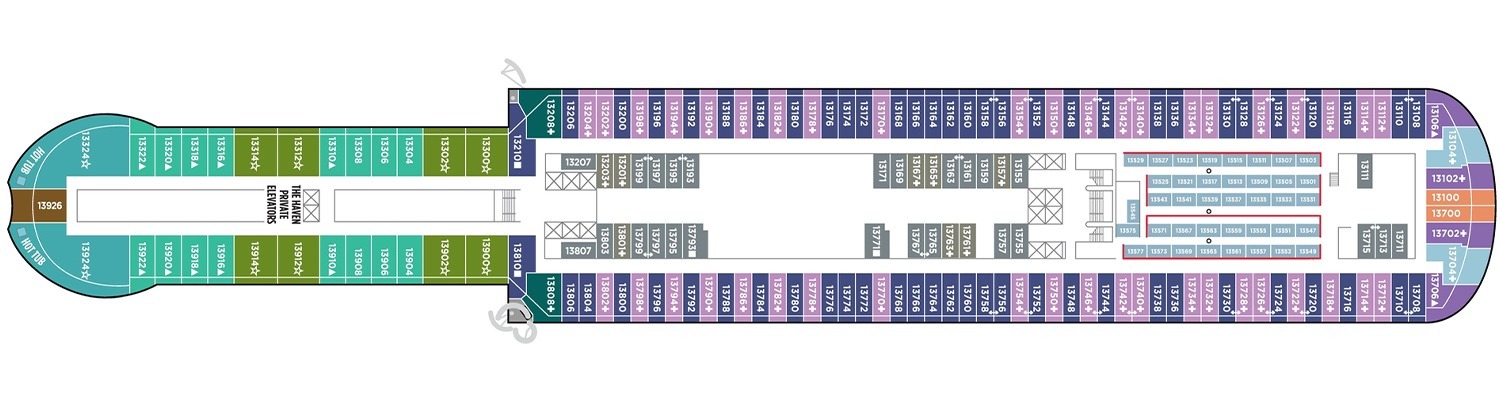 Cruise NCL Norwegian Prima deck 13