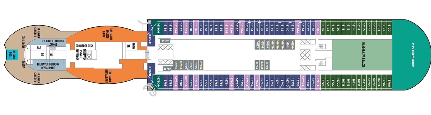 Cruise NCL Norwegian Prima deck 16