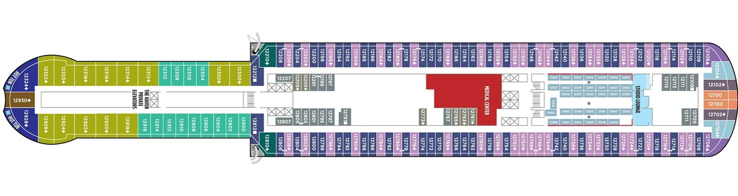 Cruise NCL Norwegian Viva deck 12