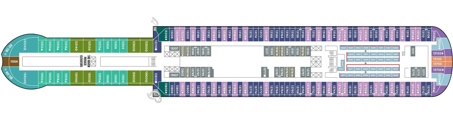 Cruise NCL Norwegian Viva deck 13