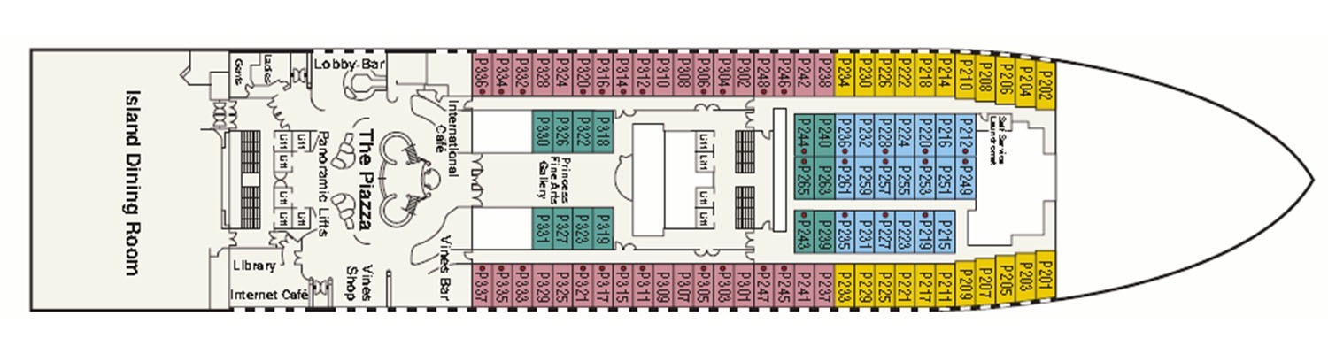 Caribbean Princess deck 5 Plaza