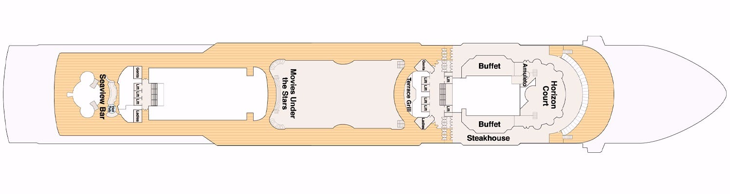 Dawn Princess deck 14 Lido