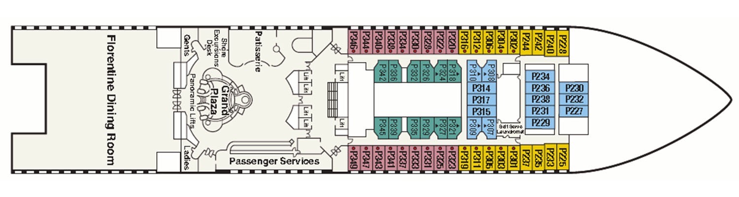 Dawn Princess deck 5 Plaza