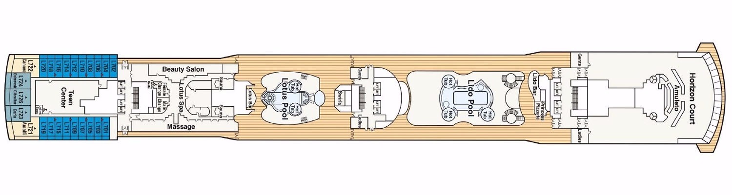 Island Princess deck 14 Lido
