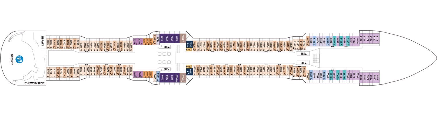 Ovation of the Seas deck 6