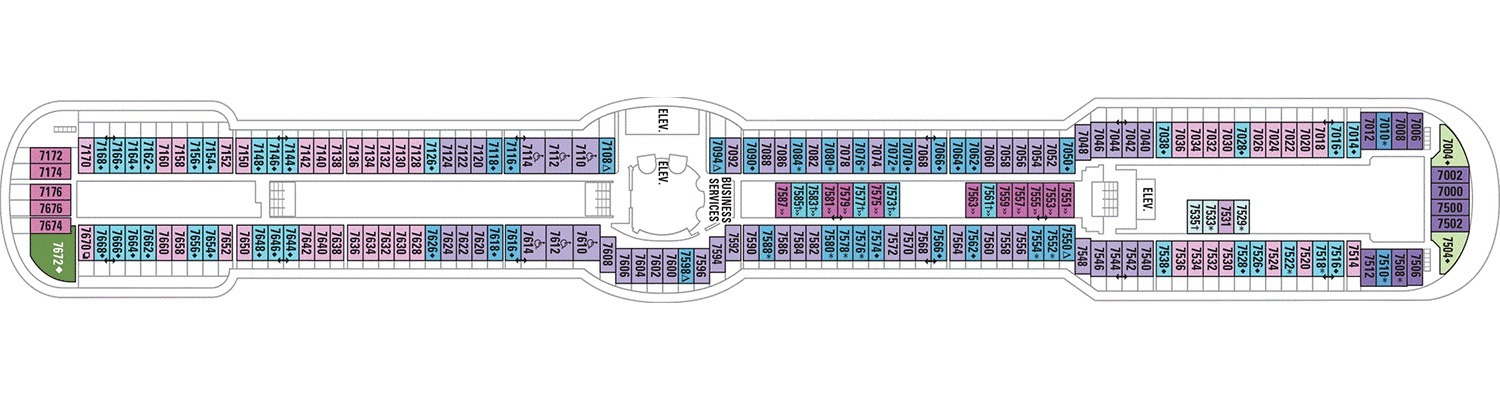 Radiance of the Seas deck 7 