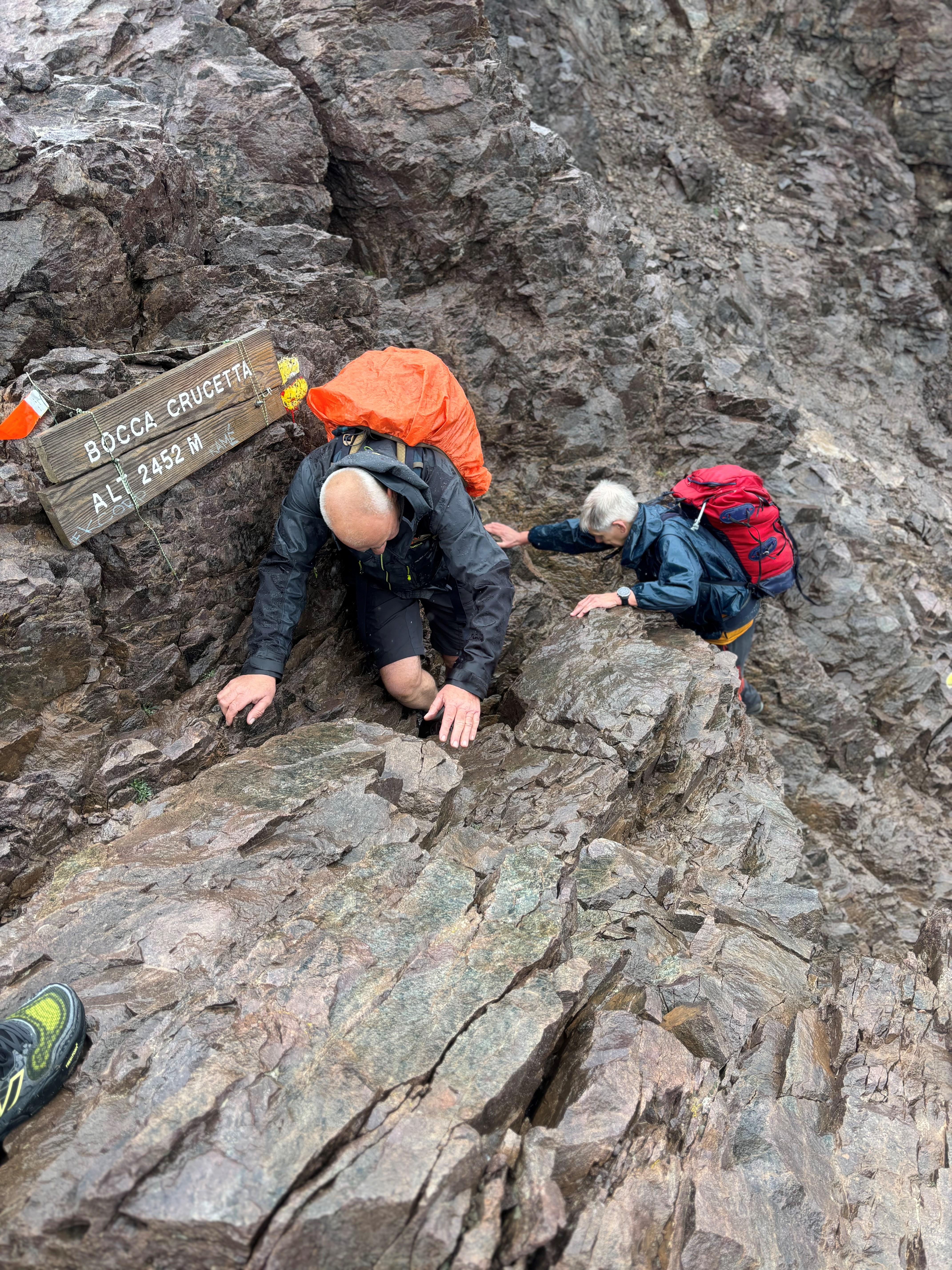 Parrois glissantes sur le GR20