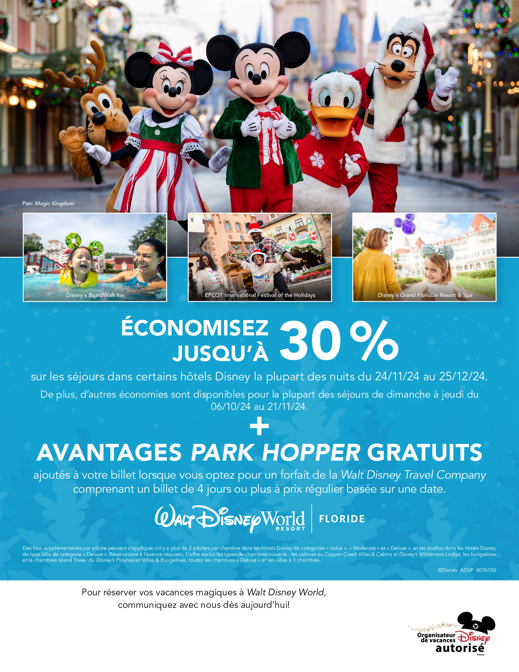 Walt Disney World Resort en Floride - Economisez jusqu'à 30% + Avantages Park Hopper Gratuits