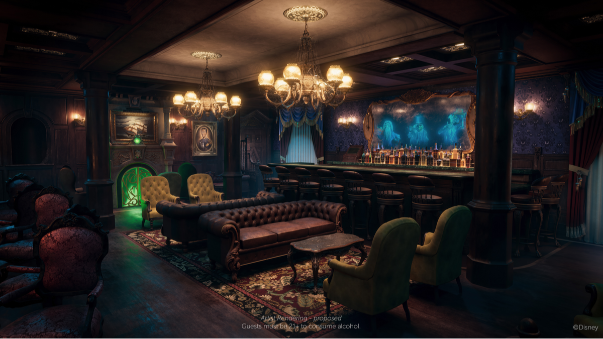 Disney Cruise Line Disney Treasure The Haunted Mansion Parlor 