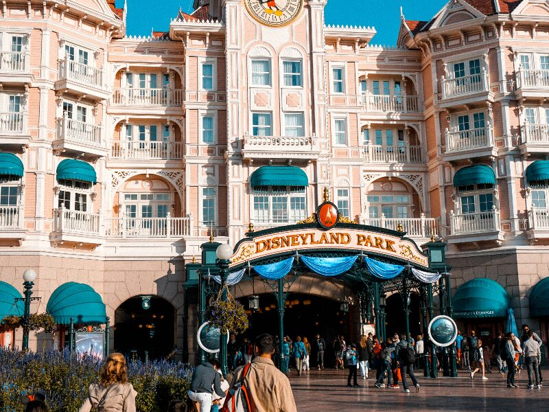 The Disneyland Park entrance in front of the Disneyland Hotel, Disneyland Paris