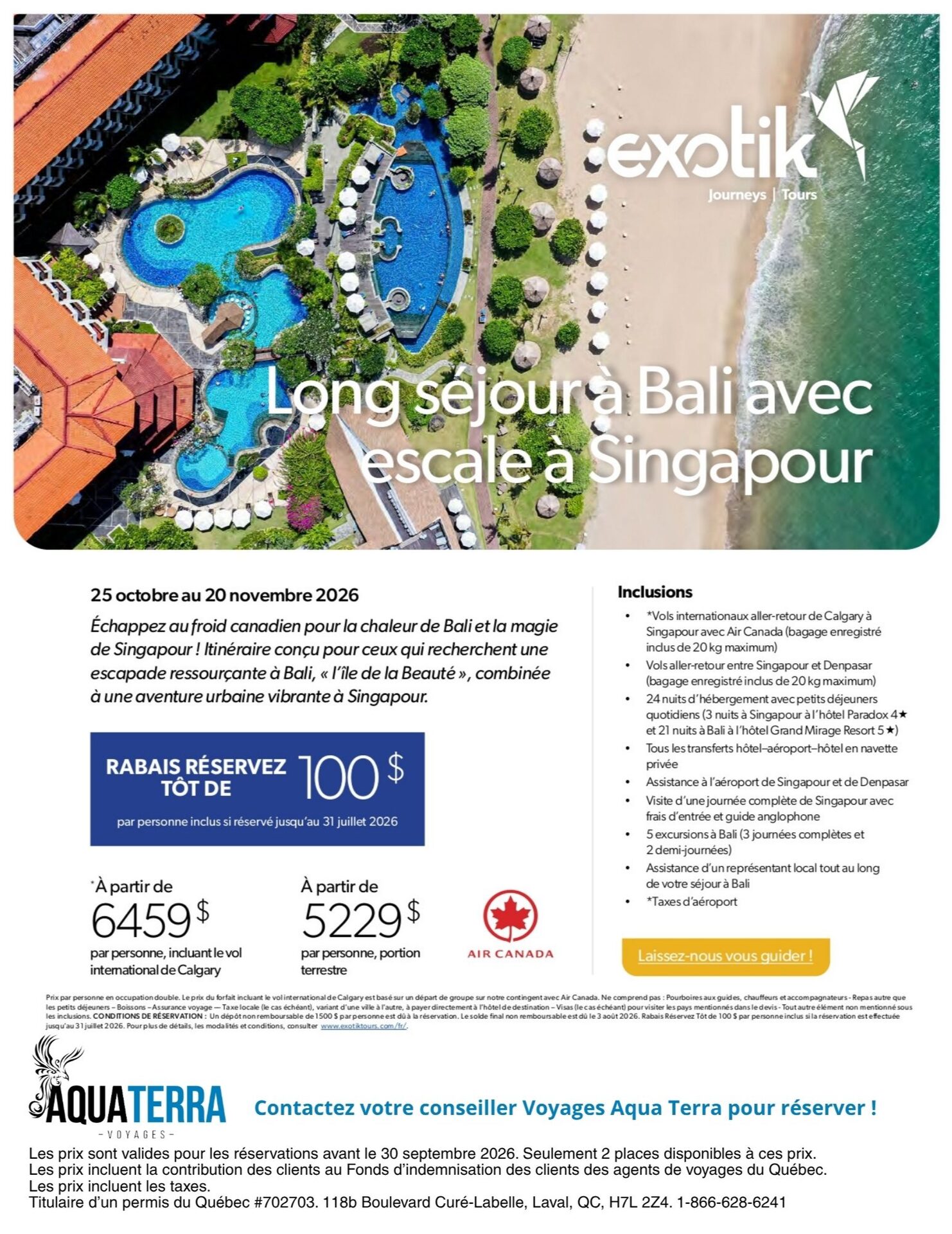 Exotik Promotion Long Stay at Bali with Voyages Aqua Terra