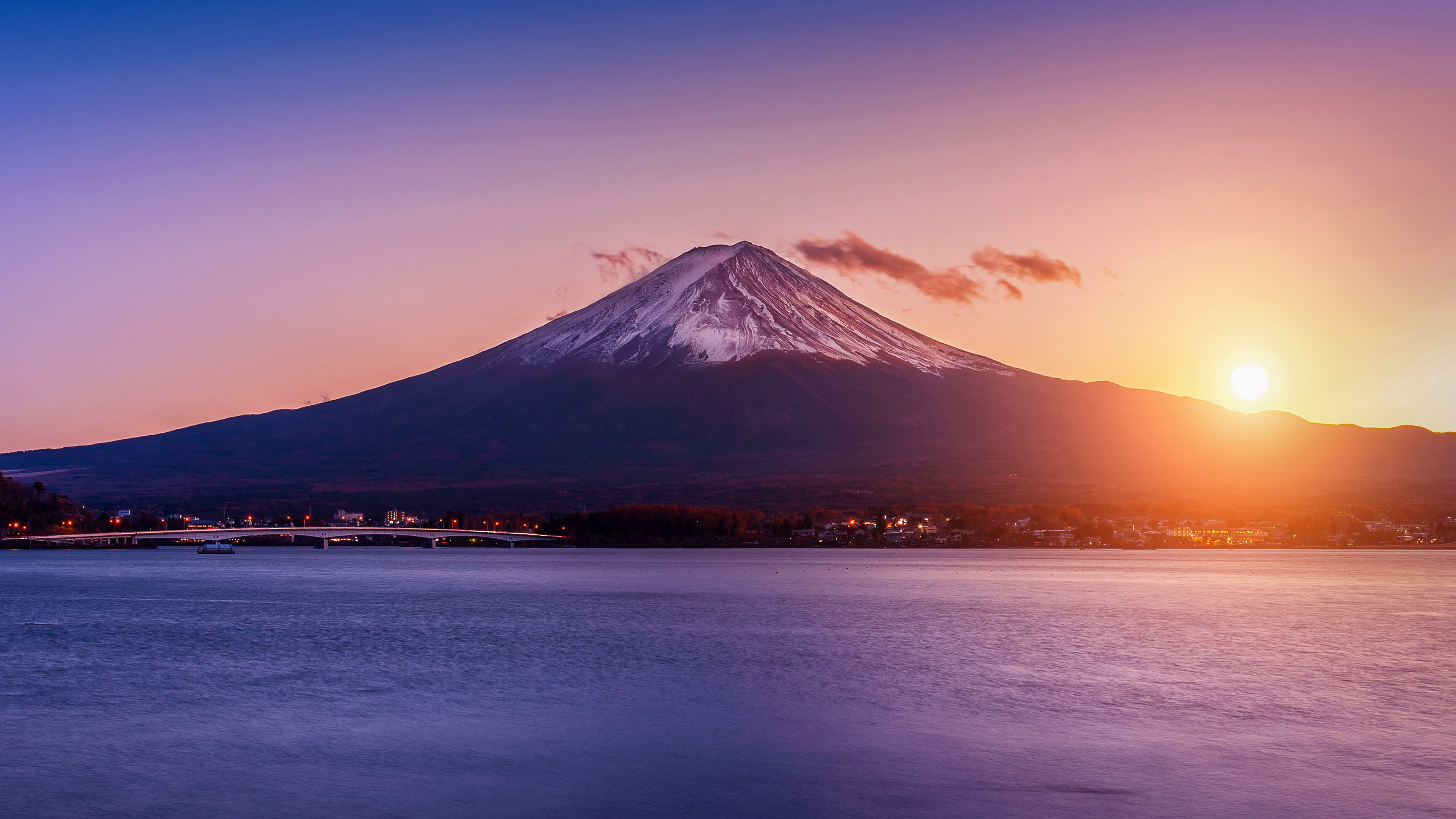 Couché de soleil sur le Mont Fuji