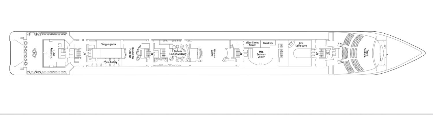 MSC Sinfonia deck 6 Mozart