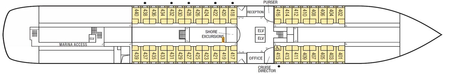 Reception, Shore Excursions and Cruise Director's Office