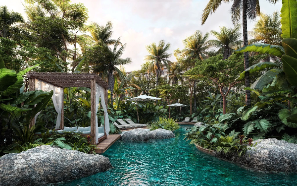 Piscine Jungle au Secrets Playa Blanca