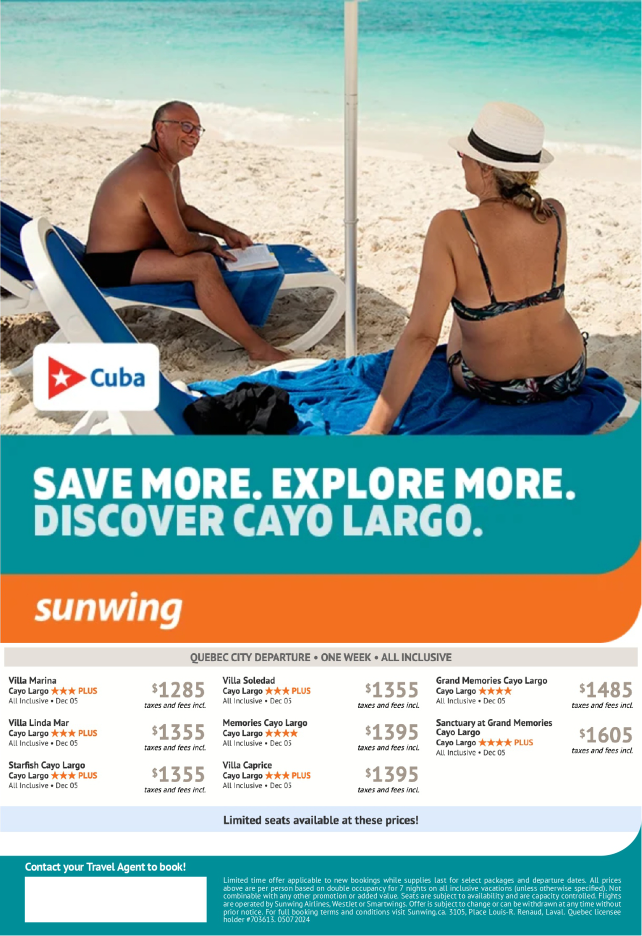 Sunwing Promotions Cancun Save More with Aqua Terra Travel
